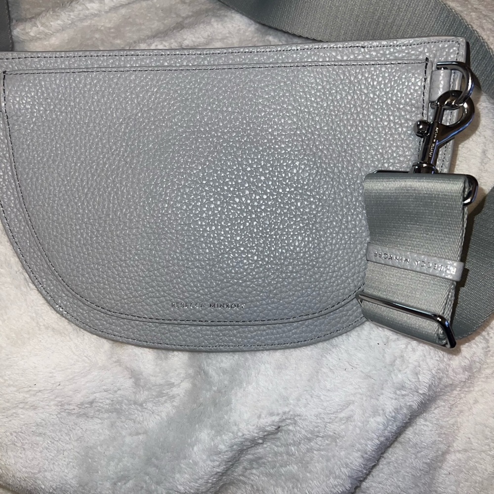 Rebecca minkoff Bree belt/sling bag, grey and black in color - Picture 4 of 8